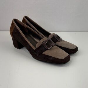 Roberto Capucci Chic Tri-Colour Women's Chunky Heeled Loafers